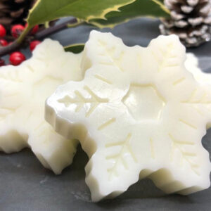 soap shaped like snowflakes